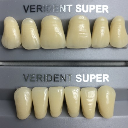 Двуслойные зубы Verident Super на планках 28 шт.